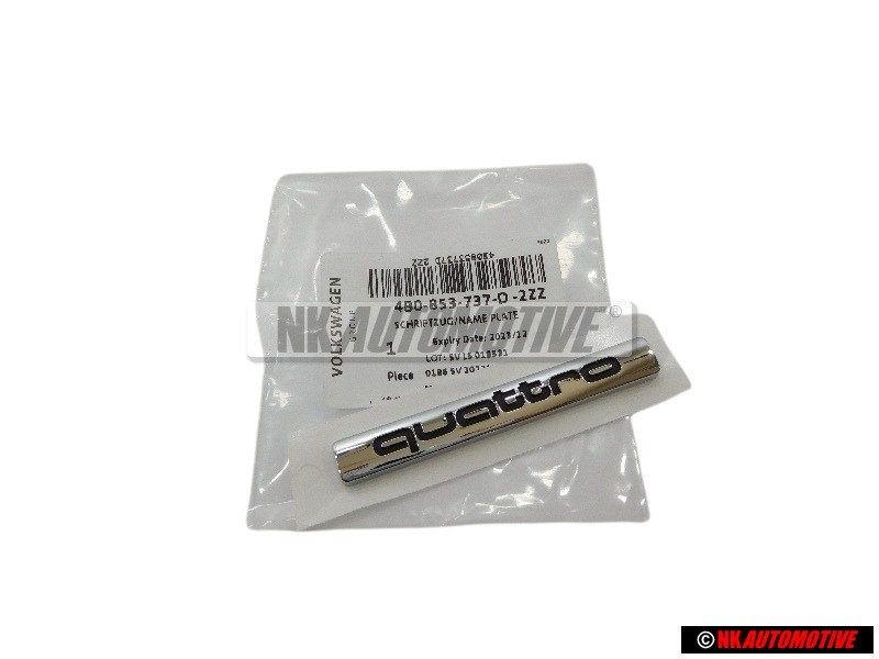 Audi Original QUATTRO Hinten Schriftzug Emblem Logo Chrom - 4B0853737D 2ZZ
