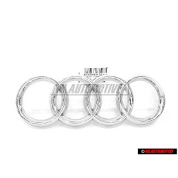 Audi Original Ringe Vorne Kühlergrill Emblem Logo Zeichen Chrom - 4E0853605AA2ZZ
