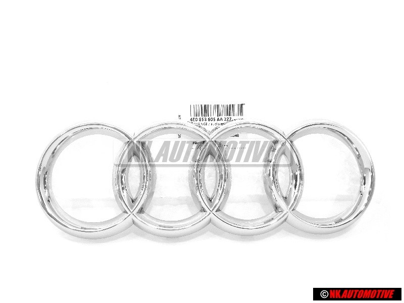 Audi Original Ringe Vorne Kühlergrill Emblem Logo Zeichen Chrom - 4E0853605AA2ZZ