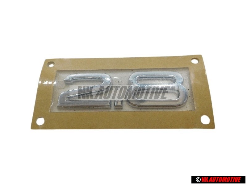 Audi Original 2.8 Hinten Schriftzug Emblem Logo Chrom - 4E0853743AB2ZZ