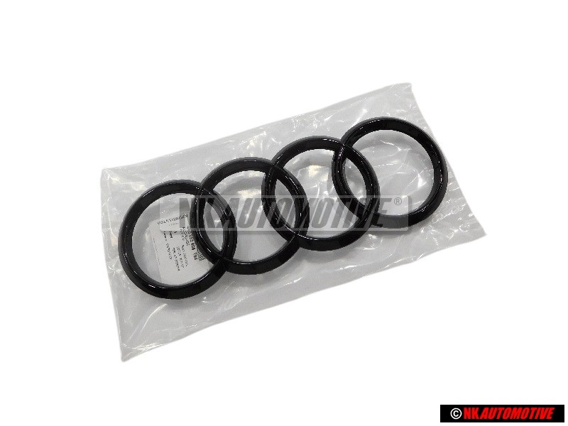 Audi Original Ringe Vorne Kühlergrill Emblem Logo Schwarz - 4N0853605 T94
