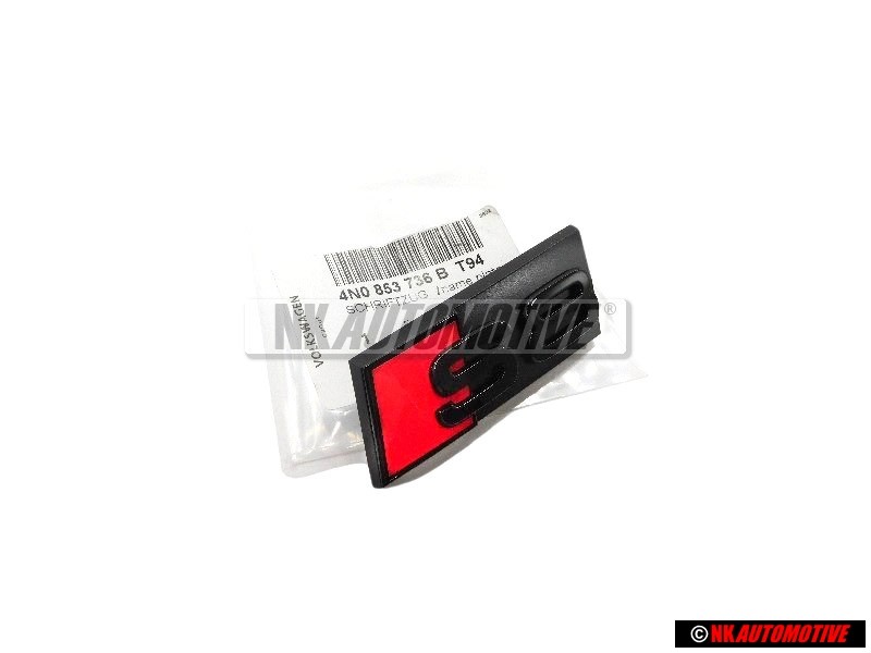 Audi Original S8 Vorne Kühlergrill Emblem Schriftzug Schwarz - 4N0853736B T94