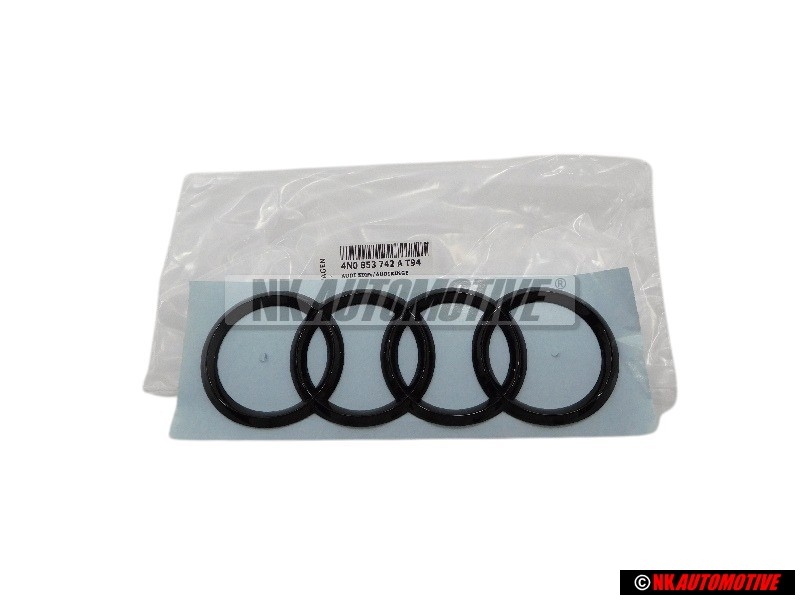 Audi Original Ringe Hinten Schriftzug Emblem Logo Schwarz - 4N0853742A T94