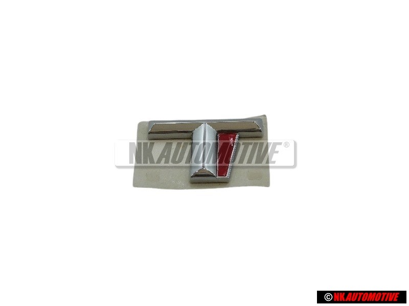 Audi Original T Hinten Schriftzug Emblem Logo Chrom Rot - 8D0853737E 2ZZ