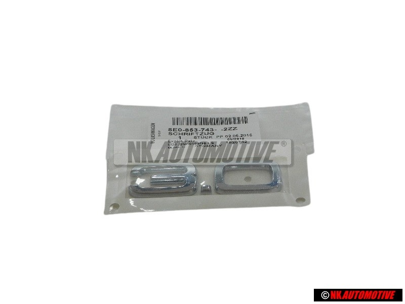 Audi Original 3.0 Hinten Schriftzug Emblem Logo Chrom - 8E0853743 2ZZ