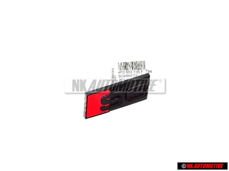 Audi Original S6 Vorne Kühlergrill Emblem Schriftzug Schwarz - 4F0853736F T94
