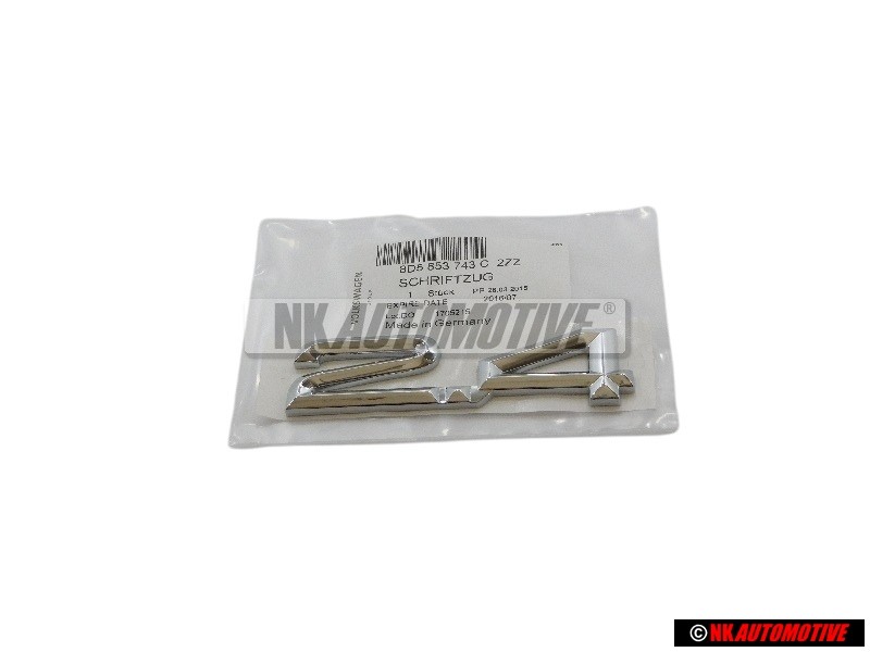 Audi Original 2.4 Hinten Schriftzug Emblem Logo Chrom - 8D5853743C 2ZZ