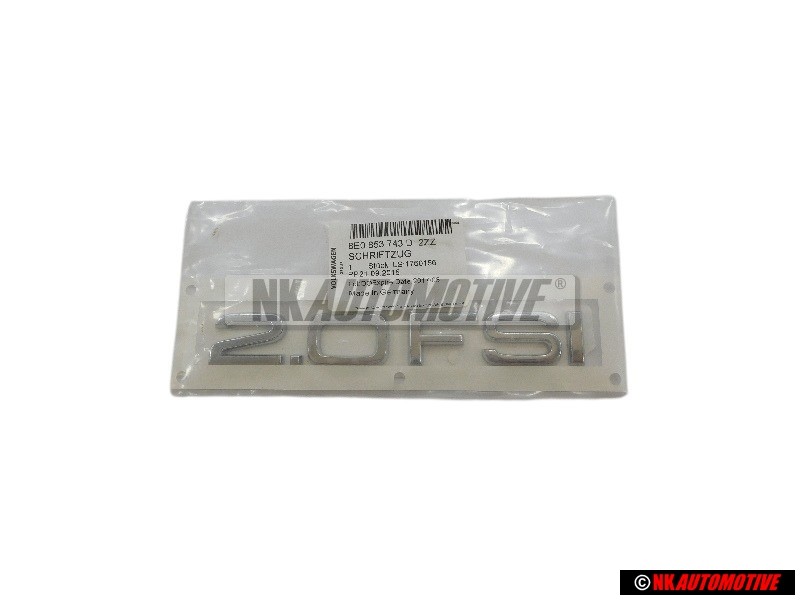 Audi Original 2.0 FSI Hinten Schriftzug Emblem Logo Chrom - 8E0853743D 2ZZ
