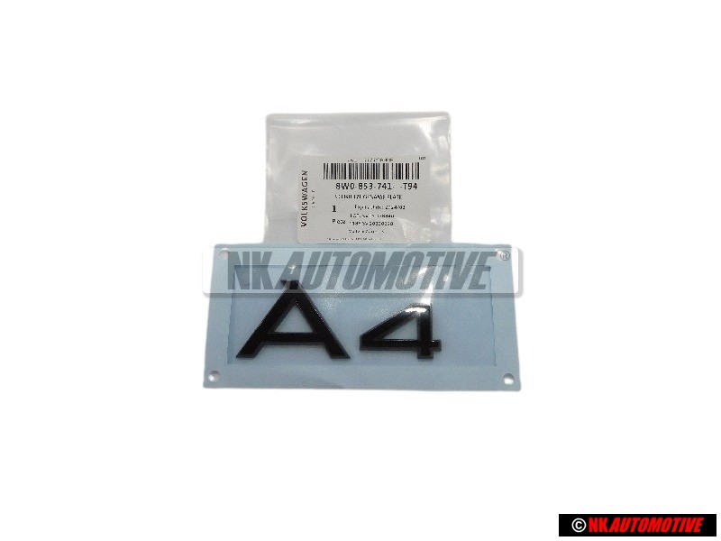 Audi Original A4 Hinten Schriftzug Emblem Logo Schwarz - 8W0853741 T94