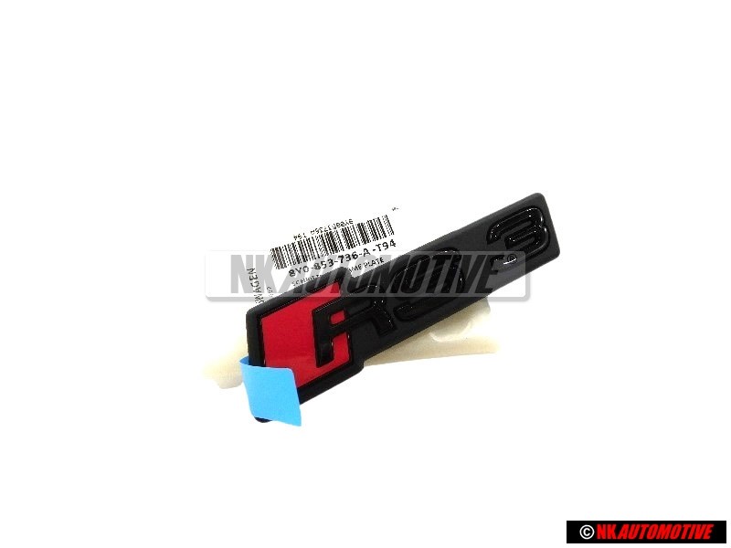 Audi Original RS3 Vorne Kühlergrill Emblem Schriftzug Schwarz - 8Y0853736A T94