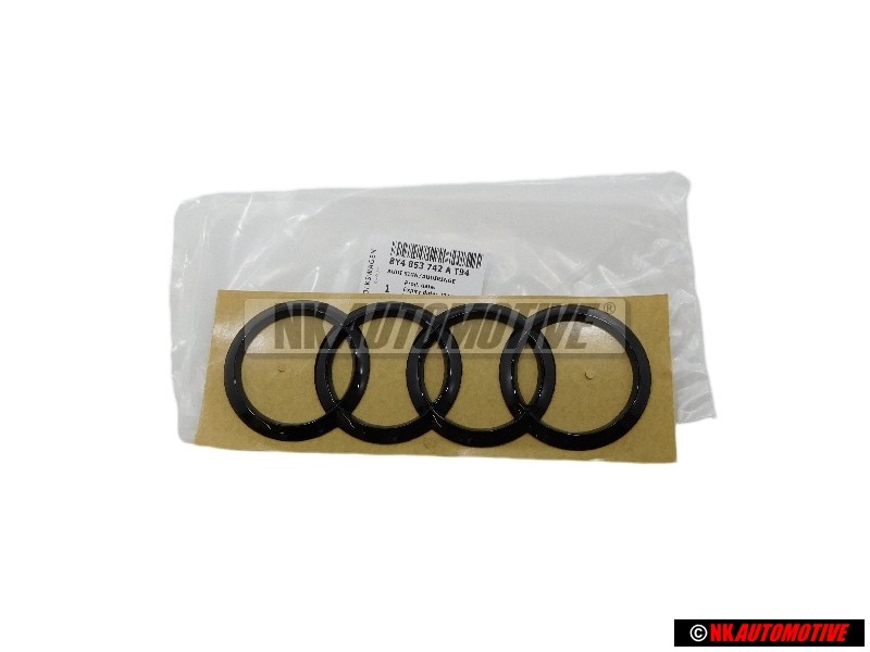 Audi Original Ringe Hinten Schriftzug Emblem Logo Schwarz - 8Y4853742A T94