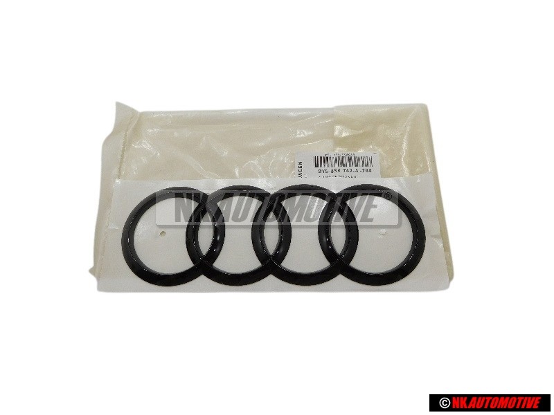 Audi Original Ringe Hinten Schriftzug Emblem Logo Schwarz - 8Y5853742A T94