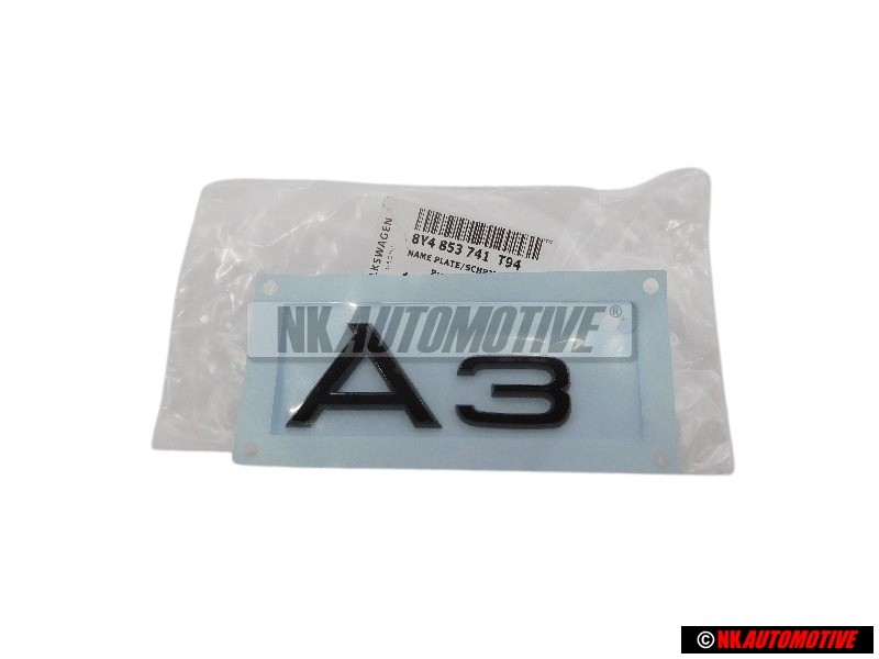 Audi Original A3 Hinten Schriftzug Emblem Logo Schwarz - 8Y4853741 T94