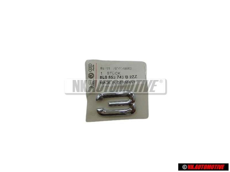 Audi Original Hinten Schriftzug Emblem Logo Chrom - 8L0853743B 2ZZ