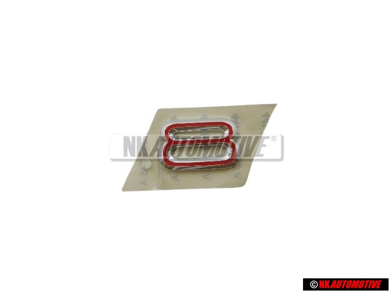 Audi Original Hinten Schriftzug Emblem Logo Chrom Rot - 441853746A Y3H