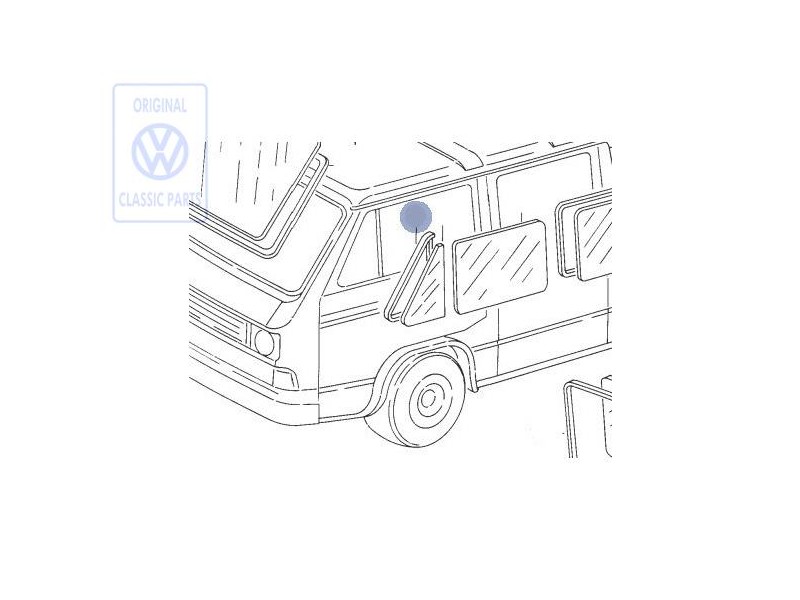 VW Original Dichtung Für Türscheibe Feststehend - 251837625