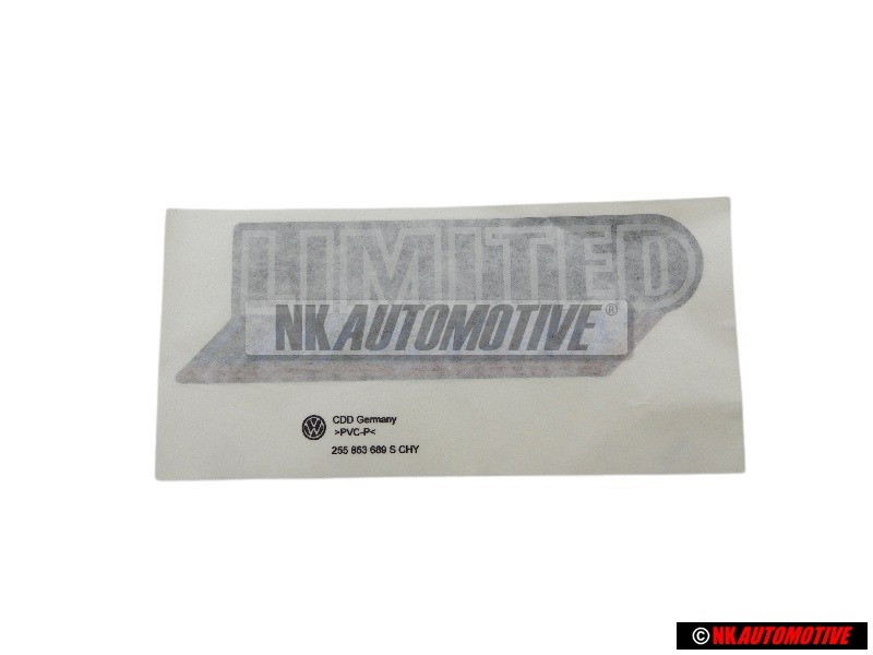 VW Original Folienschriftzug Schwarz/Chrom/Rot/Blau - 255853689S CHY