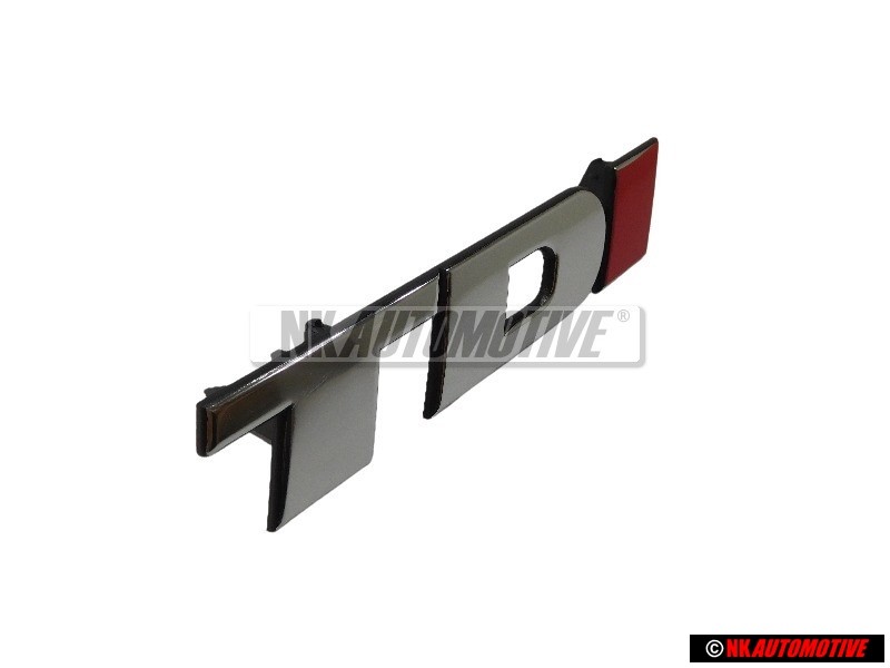 VW Original TDI Vorne Kühlergrill Emblem Schriftzug Chrom Rot - 2D0853679B EQW