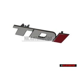 VW Original TDI Vorne Kühlergrill Emblem Schriftzug Chrom Rot - 2D0853679B EQW