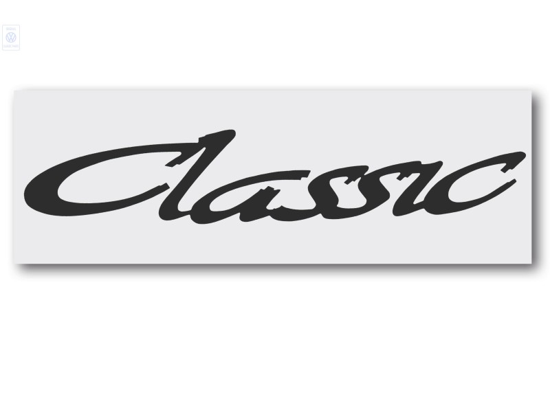 VW Original Folienschriftzug Schwarz/Silber - 7D0854431A DTH