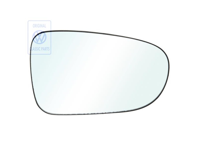 VW Original Spiegelglas (Konvex) Mit Trägerplatte - 7M0857522