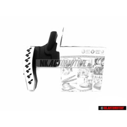 VW Original Auflage Für Fussstütze Satinschwarz/Chrom - 1J2864551 B41