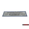 VW Original Kennschild - 1HM010211F