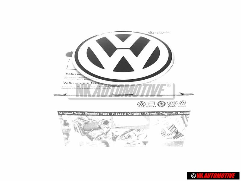 VW Original Hinten Emblem Logo Zeichen Schwarz Chrom - 1C0853630K WV9