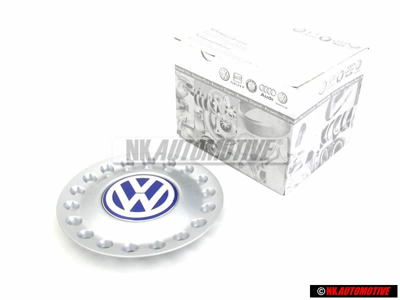 VW Original Radzierkappe brillantsilber/blau/weiss - 1C0601149D GTT