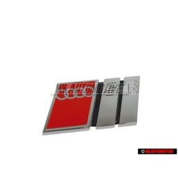 Audi Original S3 Hinten Schriftzug Emblem Logo Chrom Rot - 8L7853737 2ZZ