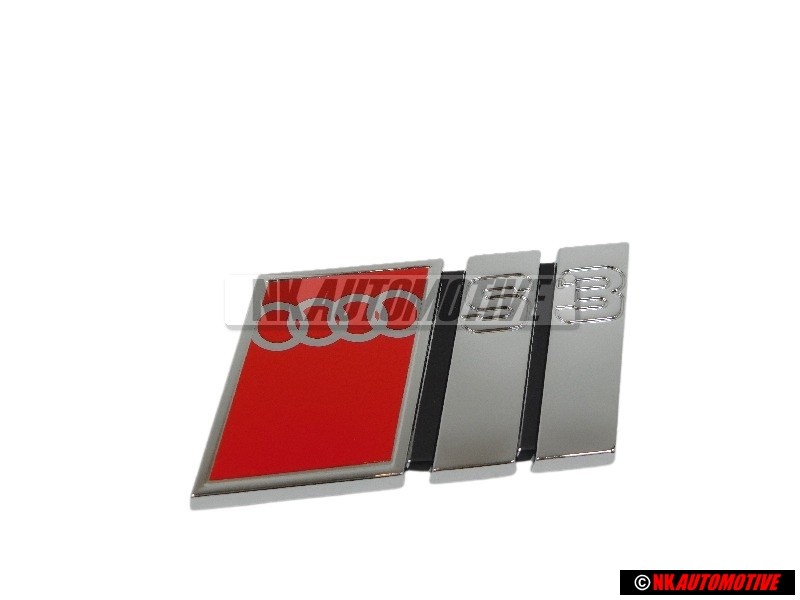 Audi Original S3 Hinten Schriftzug Emblem Logo Chrom Rot - 8L7853737 2ZZ