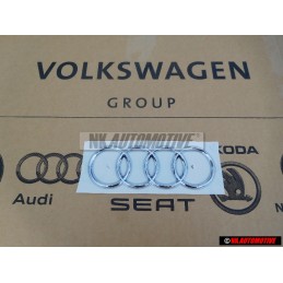 Audi Original Ringe Hinten Schriftzug Emblem Logo Zeichen Chrom - 8P7853742A 2ZZ