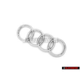 Audi Original Ringe Vorne Kühlergrill Emblem Logo Zeichen Chrom - 4E0853605A 2ZZ