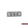 Audi Original Ringe Hinten Schriftzug Emblem Logo Zeichen Chrom - 8H0853742 2ZZ