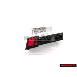 Audi Original RS6 Vorne Kühlergrill Emblem Schriftzug Schwarz - 4K0853736D T94