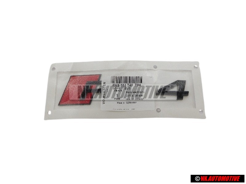 Audi Original RS4 Hinten Schriftzug Emblem Logo Schwarz - 8W9853740 T94