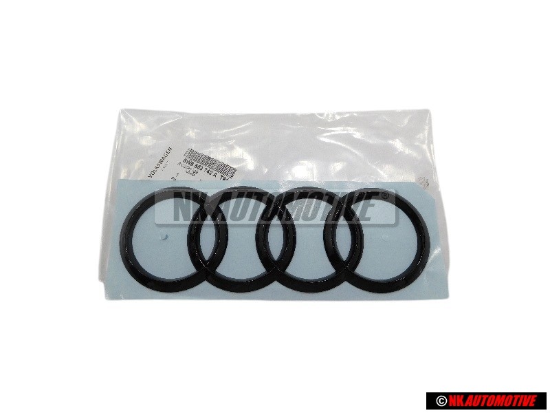 Audi Original Ringe Hinten Schriftzug Emblem Logo Schwarz - 8W6853742A T94