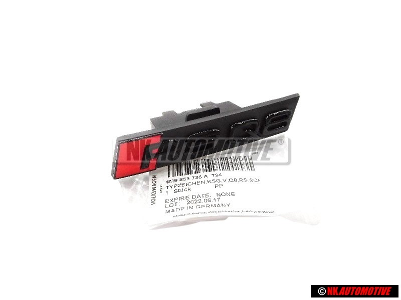 Audi Original RSQ8 Vorne Kühlergrill Emblem Schriftzug Schwarz - 4M8853736A T94