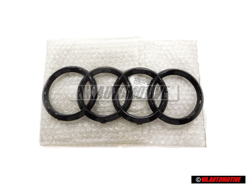 Audi Original Ringe Vorne Kühlergrill Emblem Logo Schwarz - 4M0853605 T94