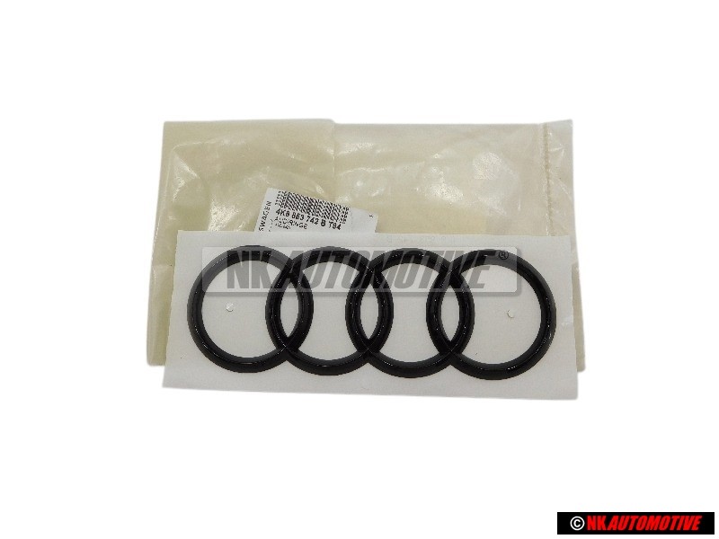 Audi Original Ringe Hinten Schriftzug Emblem Logo Schwarz - 4K8853742B T94