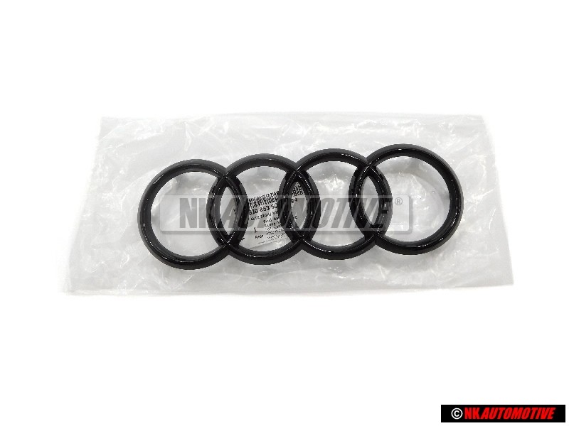Audi Original Ringe Vorne Kühlergrill Emblem Logo Schwarz - 8J0853605B T94