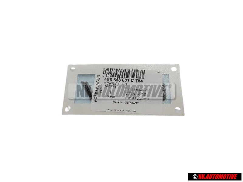 Audi Original V10 Hinten Schriftzug Emblem Logo Schwarz - 4E0853601C T94