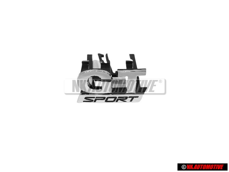 VW Original GT SPORT Vorne Kühlergrill Emblem Schriftzug Chrom - 1K6853679C