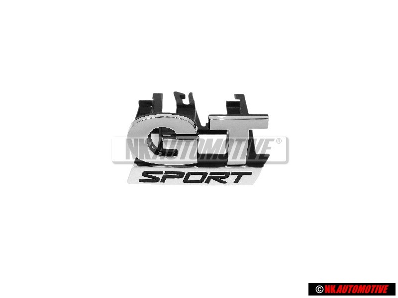 VW Original GT SPORT Vorne Kühlergrill Emblem Schriftzug Chrom - 1K6853679B