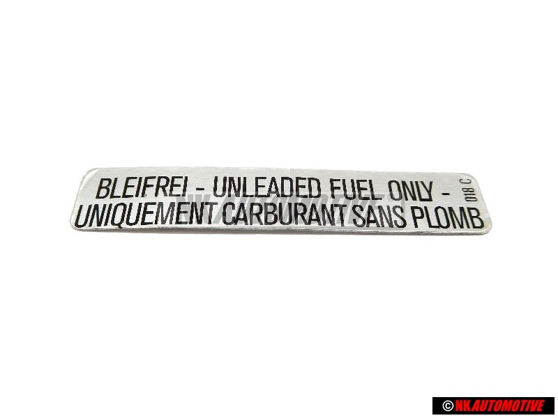 VW Original Kennschild Unleaded Fuel Only - 211000258A