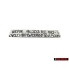 VW Original Kennschild Unleaded Fuel Only - 211000258A