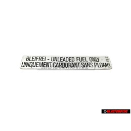 VW Original Kennschild Unleaded Fuel Only - 251010014Q