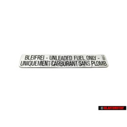 VW Original Kennschild Unleaded Fuel Only - 175000258