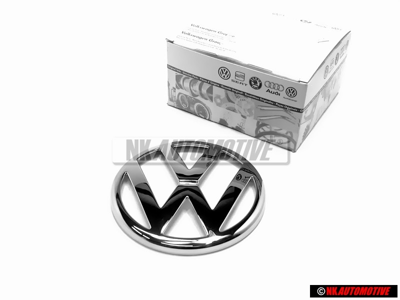 VW Original Vorne Kühlergrill Emblem Logo Zeichen Chrom - 1J0853601 FDY