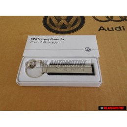 VW Original Schlüsselanhänger Silber/Schwarz - 000087010AAYPN